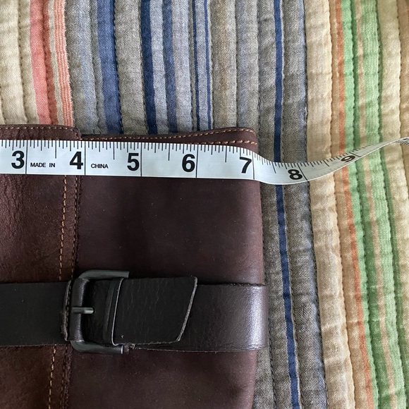 Clarks rich brown nubuck suede lined knee high boots - Picture 9 of 10